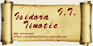 Isidora Timotić vizit kartica